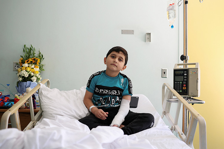 Lebanon hospital treats Adam, first wounded Gazan to arrive in Lebanon hospital treats Adam, first wounded Gazan to arrive in Beirut