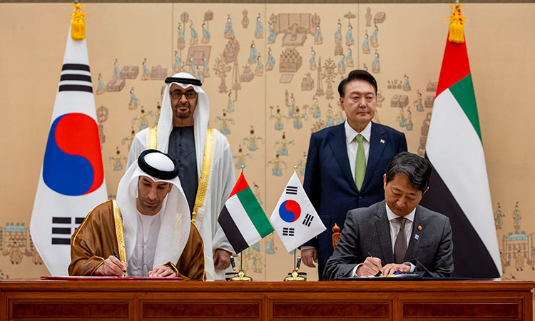 UAE, South Korea sign deal to slash import duties at UAE, South Korea sign deal to slash import duties at leaders' summit