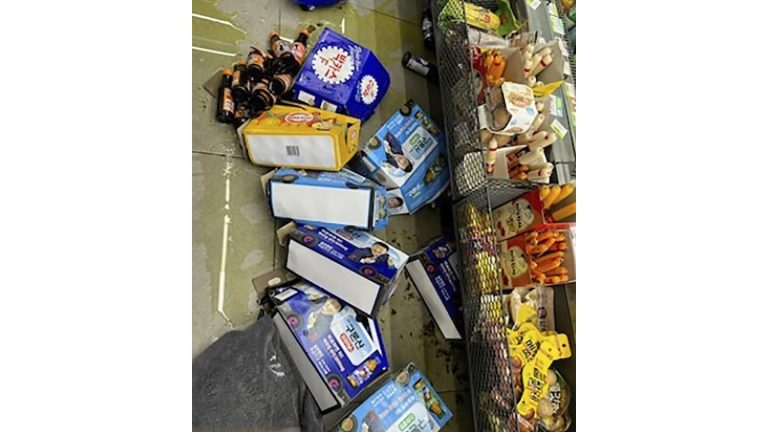 A magnitude 4.8 earthquake in southwestern South Korea cracks walls and leaves other minor damage