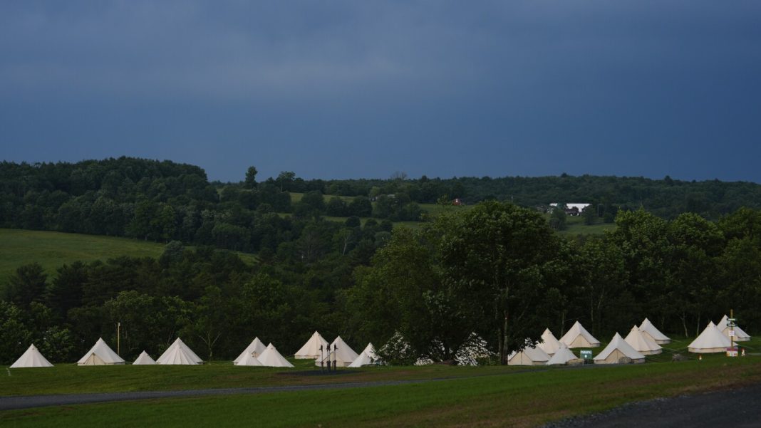 Back to Woodstock, with Wi-Fi: Women return after 55 years to glamp and relive the famous festival