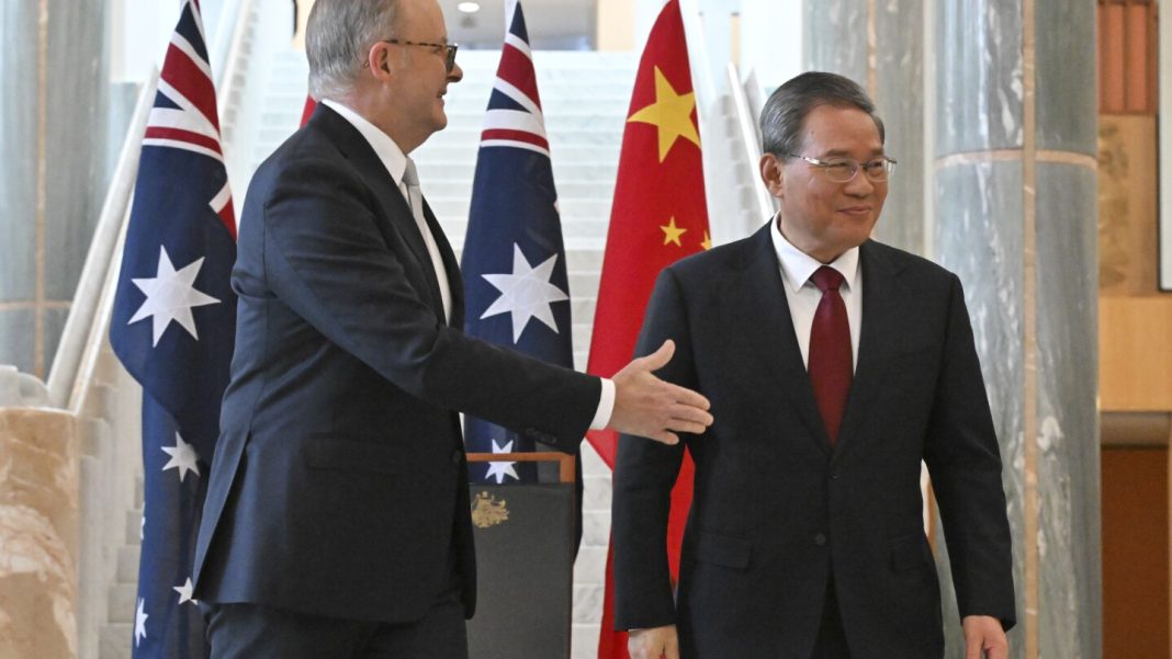 Chinese premier and Australian prime minister meet at Australia’s Parliament House