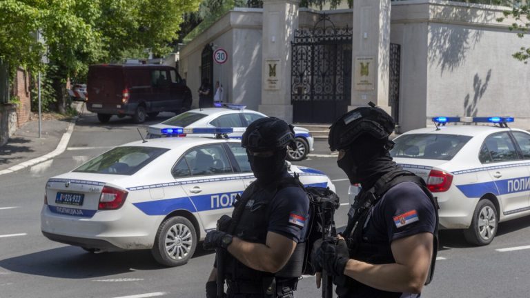 Crossbow attacker wounds a police officer guarding Israel’s embassy in Serbia before being shot dead