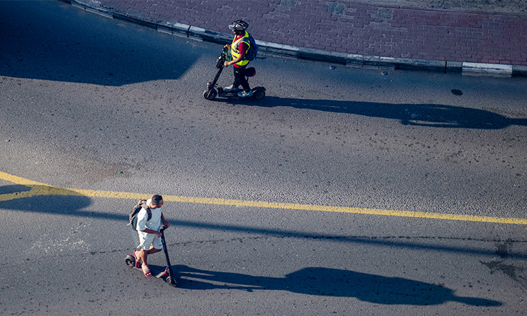 Dubai residents told not to leave e-scooters on pavements obstructing Dubai residents told not to leave e-scooters on pavements obstructing right-of-way
