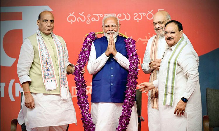 Modi claims victory for his alliance in India’s general election Modi claims victory for his alliance in India’s general election