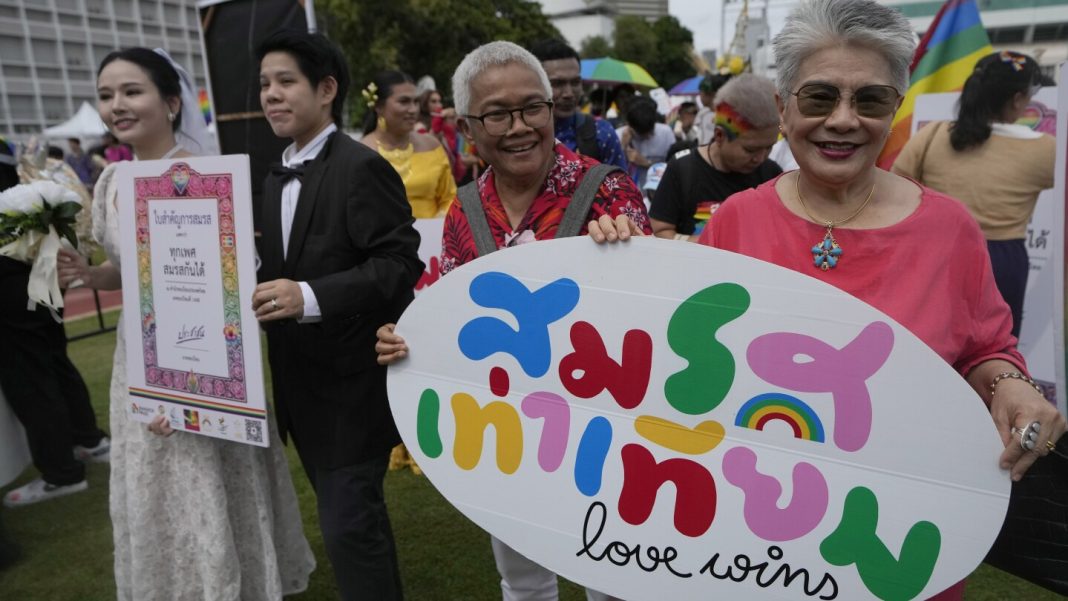 Thailand’s Senate overwhelmingly approves a landmark bill to legalize marriage equality