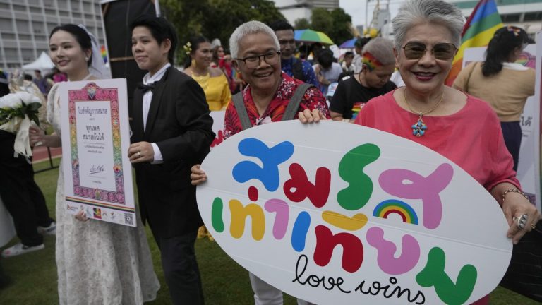 Thailand’s Senate overwhelmingly approves a landmark bill to legalize marriage equality