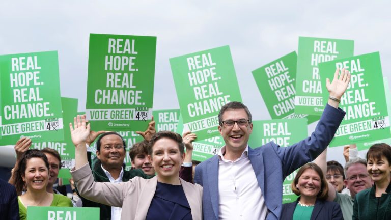 The UK Green Party struggles to be heard in an election where climate change is on the back burner
