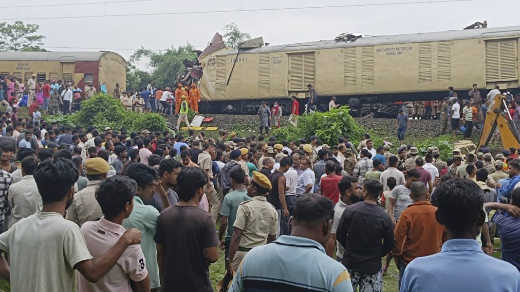 Trains collide in eastern India, killing at least 8 with rescue work ongoing