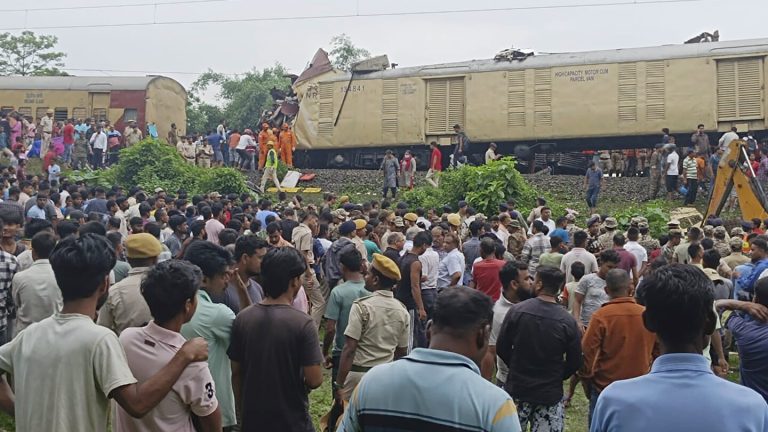 Trains collide in eastern India, killing at least 8 with rescue work ongoing