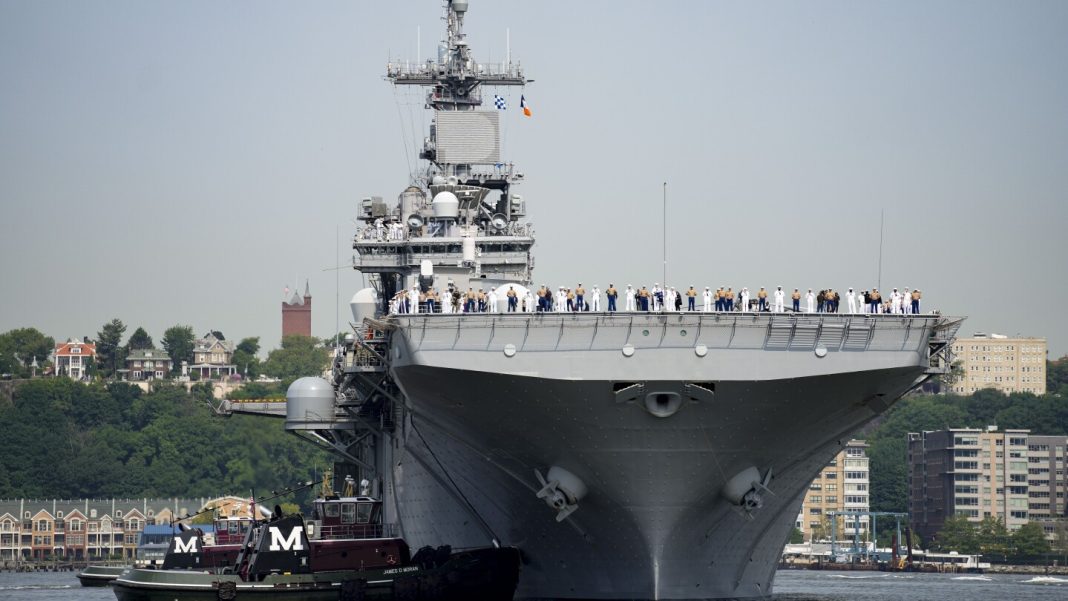 US shifts assault ship to the Mediterranean to deter risk US shifts assault ship to the Mediterranean to deter risk of Israel-Lebanon conflict escalating
