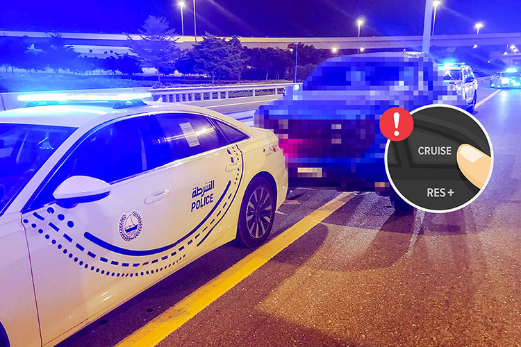 Dubai Police rescue driver whose pickup truck’s cruise control malfunction Dubai Police rescue driver whose pickup truck’s cruise control malfunction at high speed