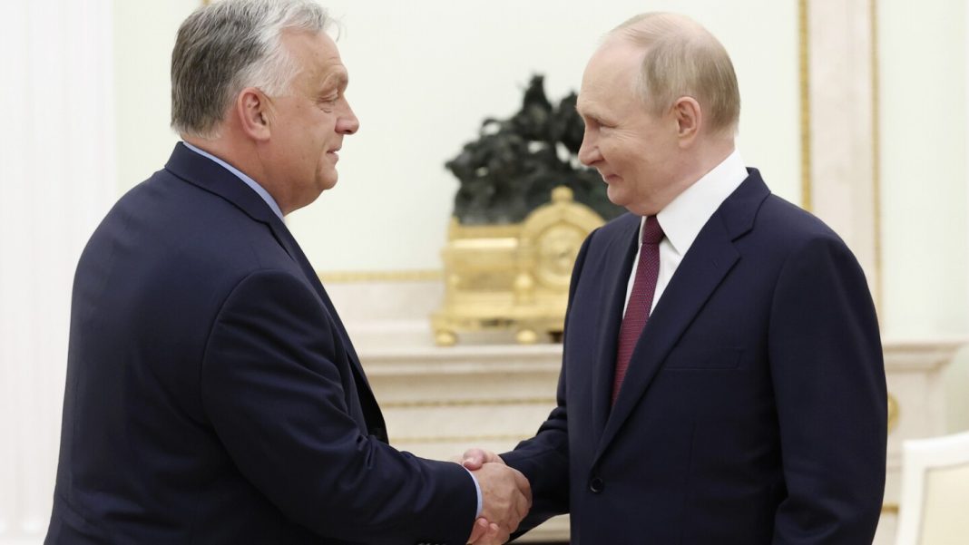 Hungary’s Orbán meets Putin for talks in Moscow in a rare visit by a European leader