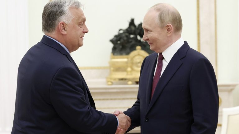 Hungary’s Orbán meets Putin for talks in Moscow in a rare visit by a European leader
