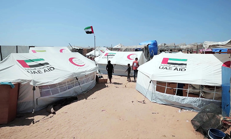 UAE delivers tents, aid to Palestinians in Khan Younis UAE delivers tents, aid to Palestinians in Khan Younis