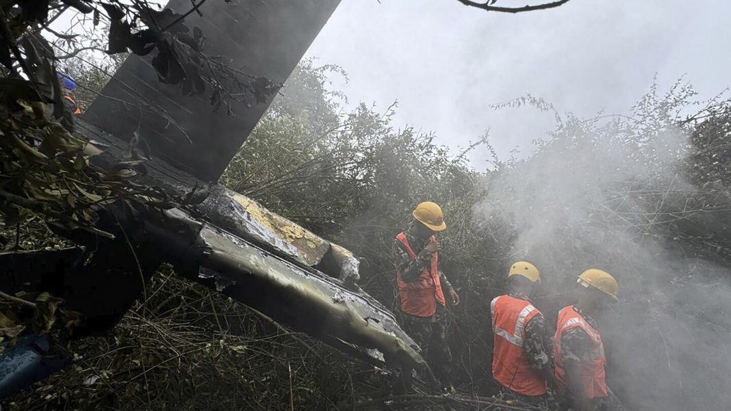 5 people killed in a helicopter crash in the mountains northwest of Nepal’s capital