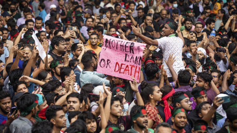 Protests and violence break out again in Bangladesh amid calls for the government’s resignation