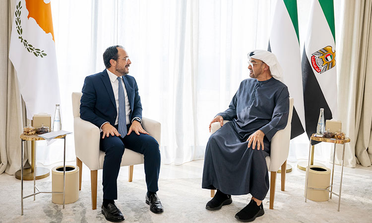 UAE and Cyprus Presidents discuss cooperation and regional developments UAE and Cyprus Presidents discuss cooperation and regional developments