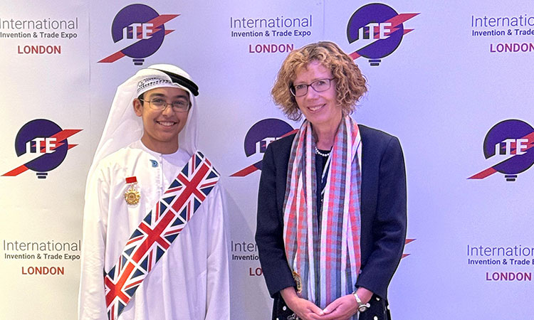 Emirati student Al Humaid receives 'Leadership Medal' at London Expo Emirati student Al Humaid receives 'Leadership Medal' at London Expo