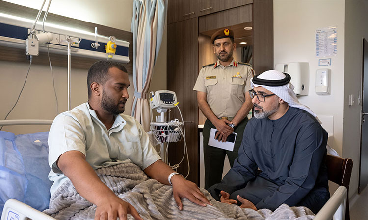 Sheikh Khaled visits injured UAE Armed Forces personnel Sheikh Khaled visits injured UAE Armed Forces personnel