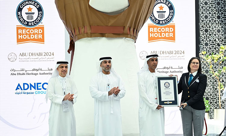 ADIHEX sets Guinness World Record for largest falcon hood ADIHEX sets Guinness World Record for largest falcon hood