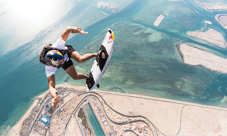 Abu Dhabi makes waves with highest skydive-to surf jump Abu Dhabi makes waves with highest skydive-to surf jump