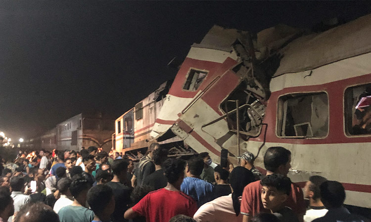 At least three killed, 49 injured in Egypt train collision At least three killed, 49 injured in Egypt train collision