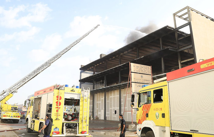 Fire breaks out in a warehouse near a metro station Fire breaks out in a warehouse near a metro station in Deira