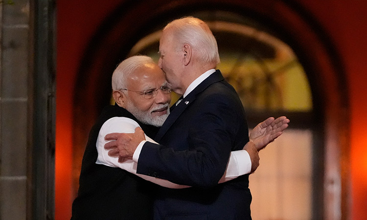 India's PM Modi gifts antique silver hand-engraved train model to India's PM Modi gifts antique silver hand-engraved train model to Biden