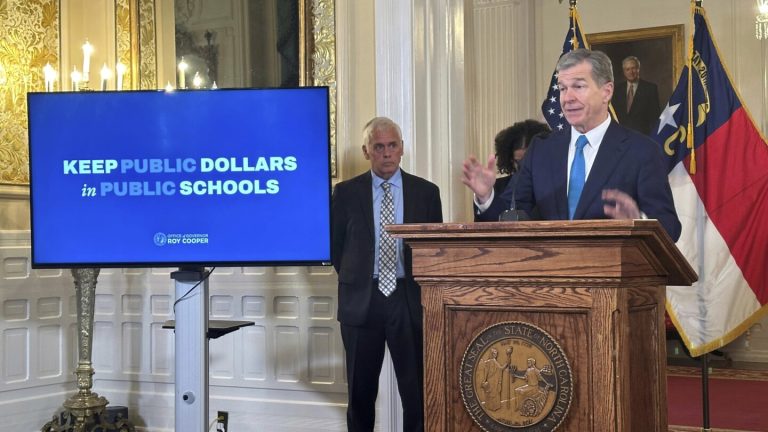 North Carolina’s governor vetoes private school vouchers and immigration enforcement orders