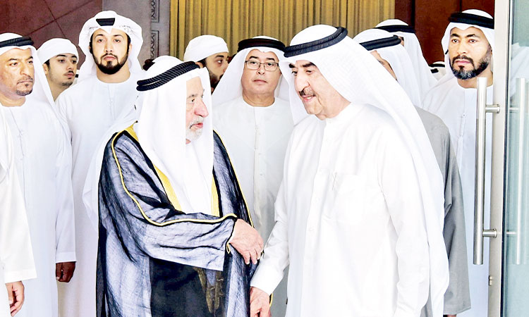 Sheikh Sultan condoles UAQ Ruler Sheikh Sultan condoles UAQ Ruler