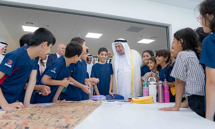 Sheikh Sultan inaugurates Victoria International School in Tilal Sheikh Sultan inaugurates Victoria International School in Tilal