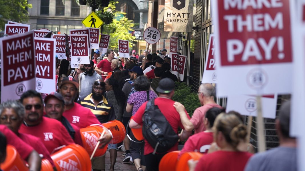 Strikes start at top hotel chains as housekeepers seek higher Strikes start at top hotel chains as housekeepers seek higher wages and daily room cleaning work