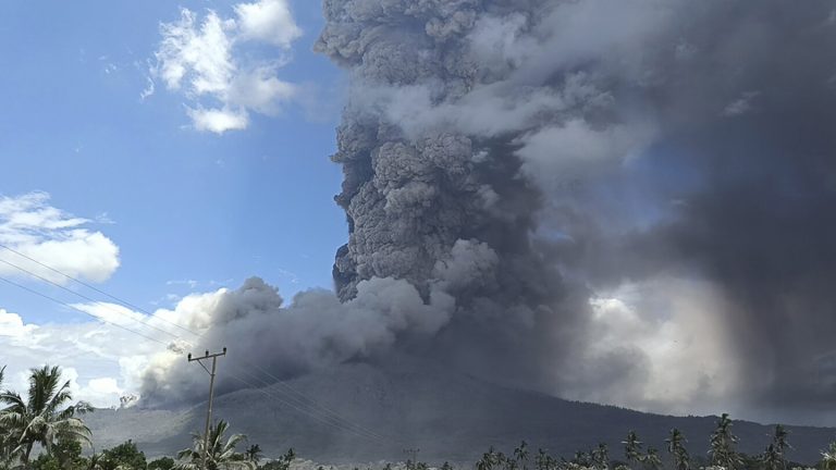 Indonesia’s Mount Lewotobi Laki Laki continues to unleash towering column of hot clouds